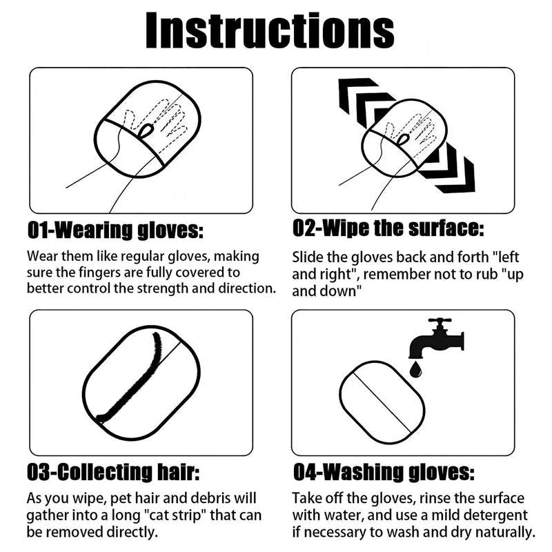 Pet Grooming Gloves Static Dedusting Brush Pet Hair Remover Brush Removing Dog Cat Hair From Sofa Carpet Clothes Tool Supplies