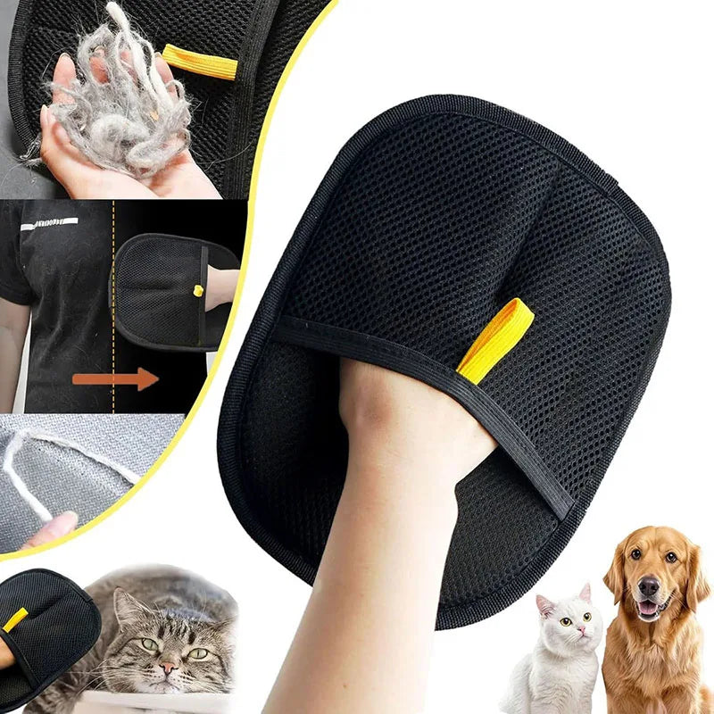 New. pet hair removal tools reusable gloves, pet double-sided beauty gloves, carpet removal pet fur hair pet supplies