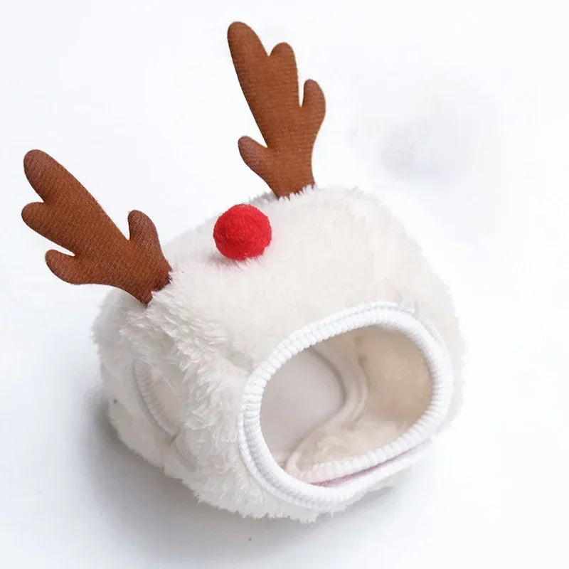 Pet Cat Dog Christmas Hat Cartoon Bandana Holiday Party Cute Costumes for Small Dogs Cats Puppy Kitten Party Outdoor Outfits