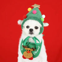 Pet Cat Dog Christmas Hat Cartoon Bandana Holiday Party Cute Costumes for Small Dogs Cats Puppy Kitten Party Outdoor Outfits