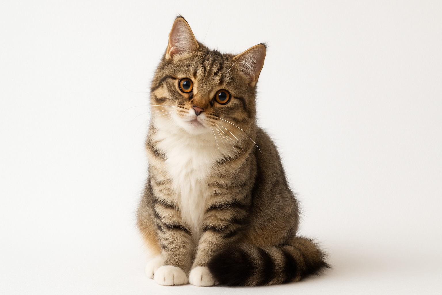 Cute Cat with plan back ground