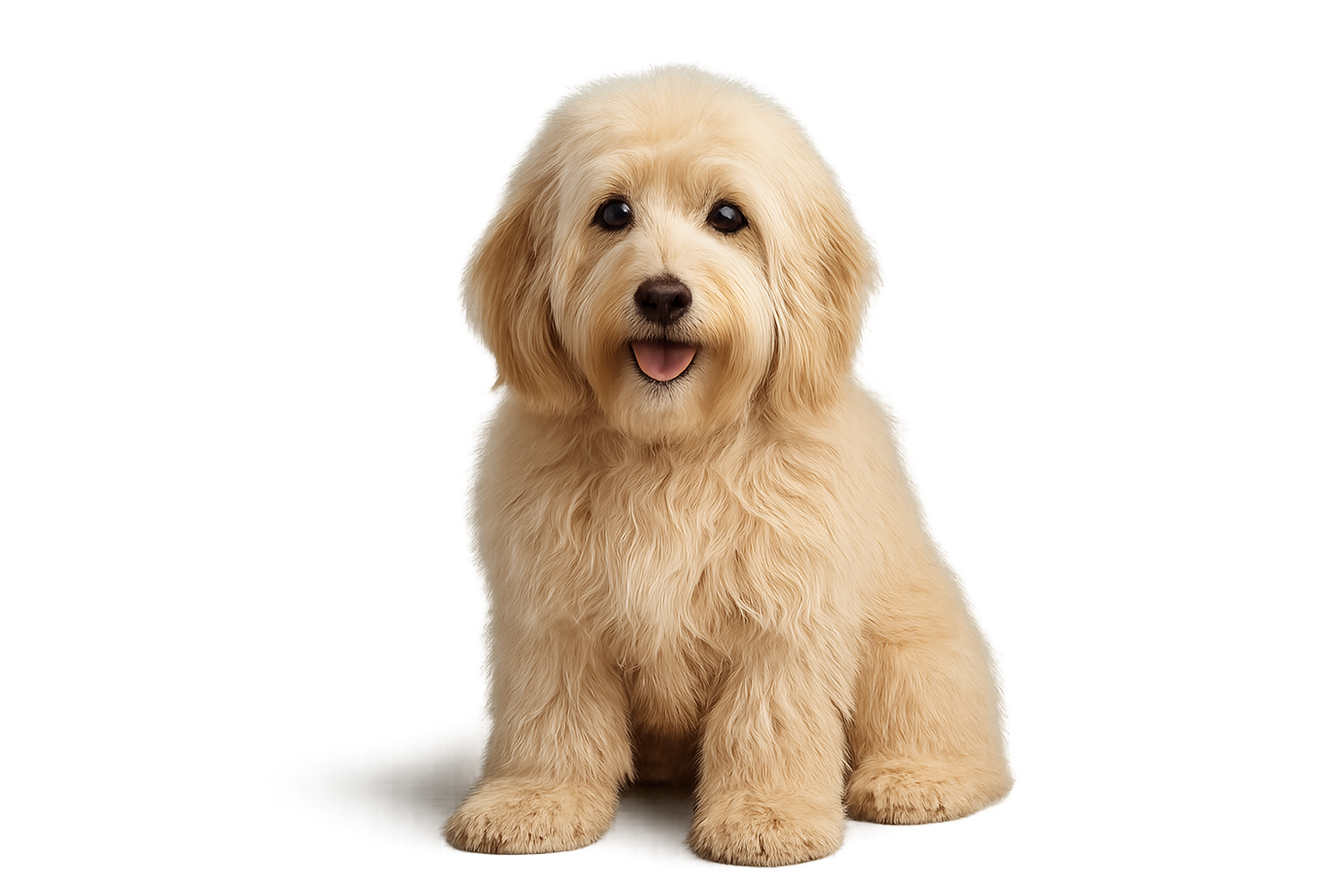 Cute hairy Dog with No back ground