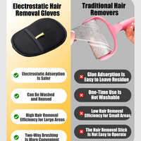 Pet Grooming Gloves Static Dedusting Brush Pet Hair Remover Brush Removing Dog Cat Hair From Sofa Carpet Clothes Tool Supplies